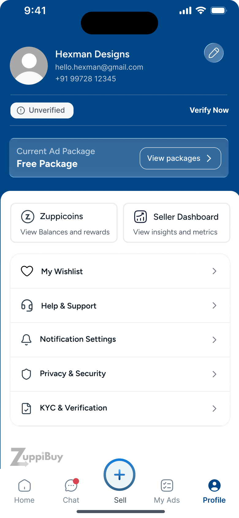 ZuppiBuy app screen